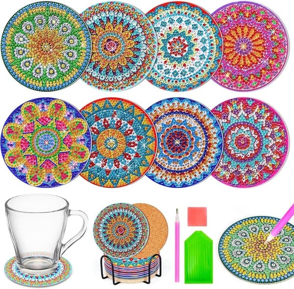 Mandala Diamond Painting Bastelset für Mädchen ab 8 Jahren