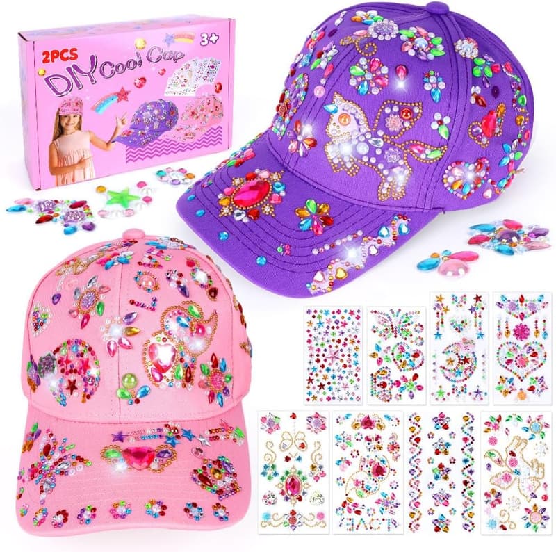 Einhorn Bastelset für Mädchen 4-12 Jahre - Rosa Lila Baseballcap