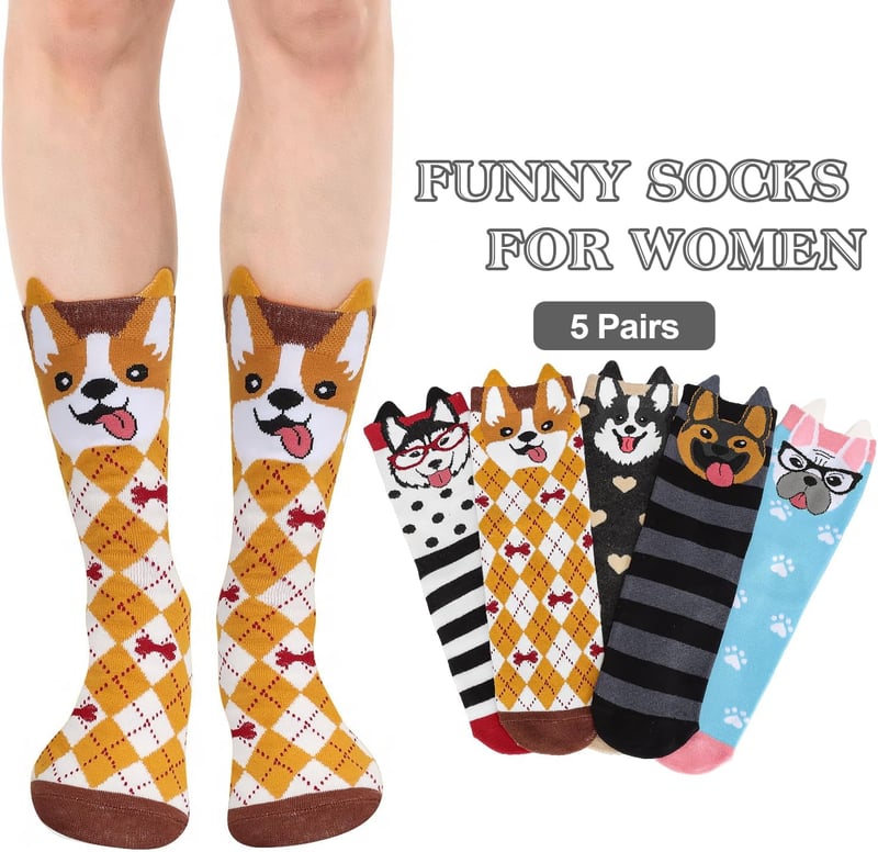 Lustige Katzensocken aus Baumwolle für Frauen und Katzenliebhaber