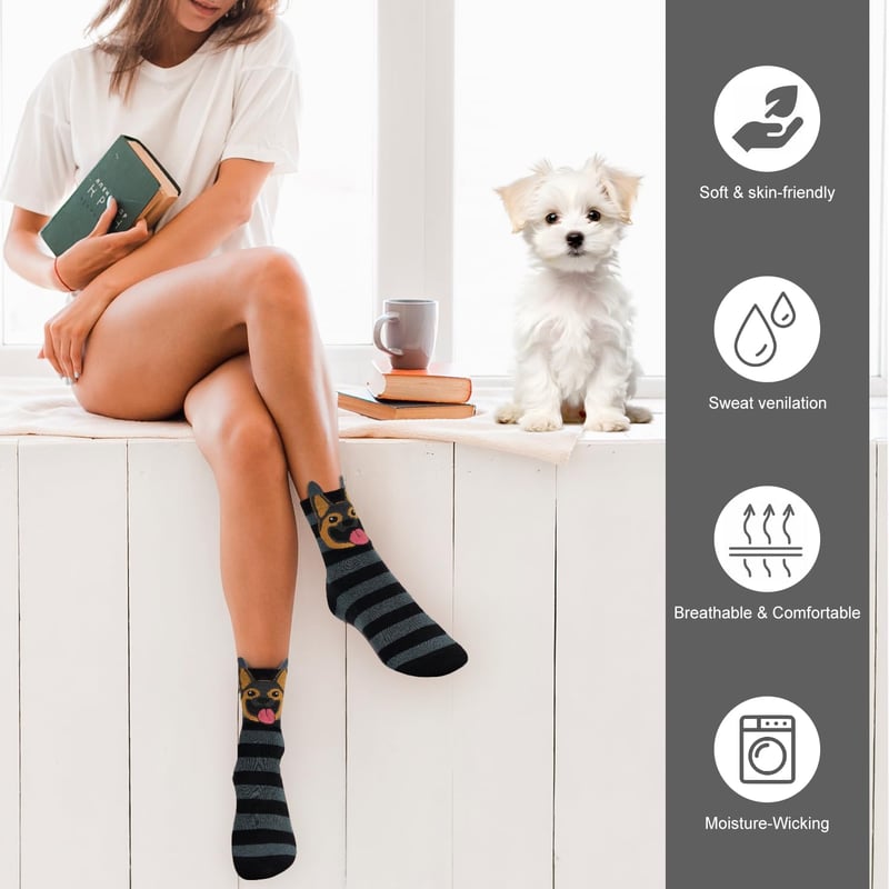 Lustige Katzensocken aus Baumwolle für Frauen und Katzenliebhaber