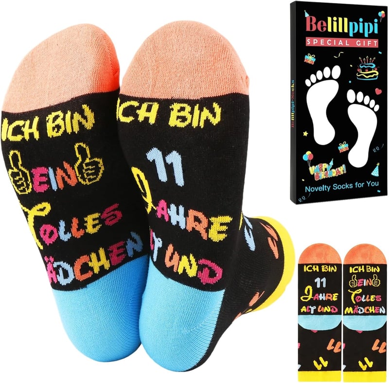 Socken-Geschenk für den 18. Geburtstag von Mädchen und den 70. Geburtstag von Frauen