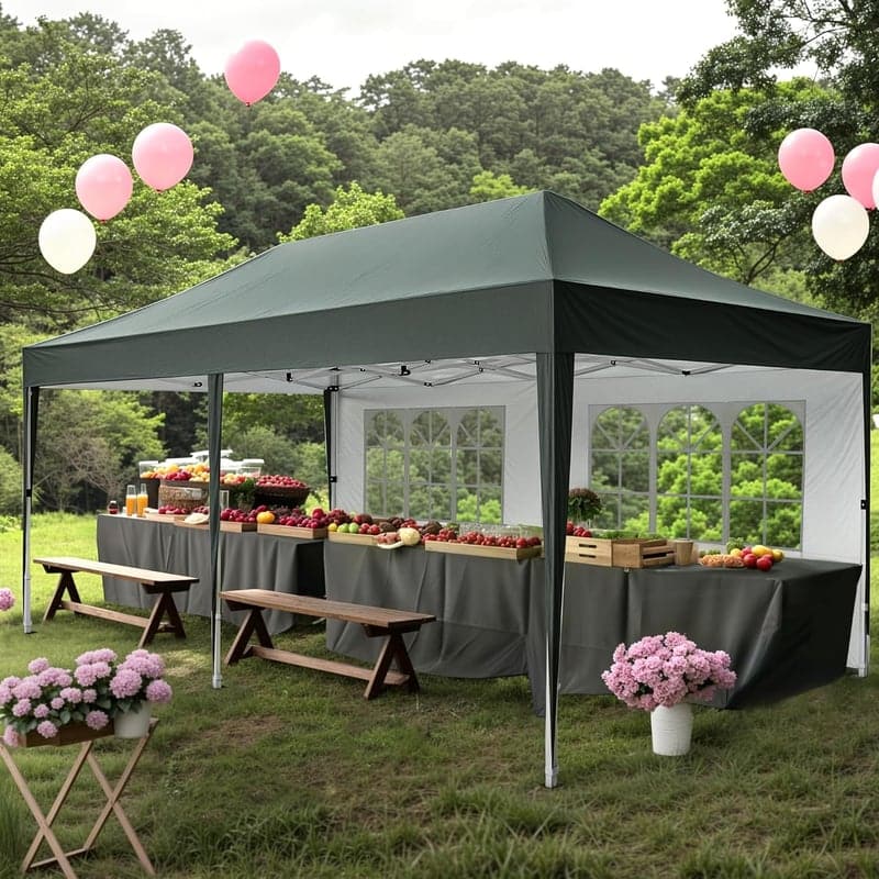 Wasserdichter Pop-Up Faltpavillon 3x6m mit UV Schutz 50+, höhenverstellbar
