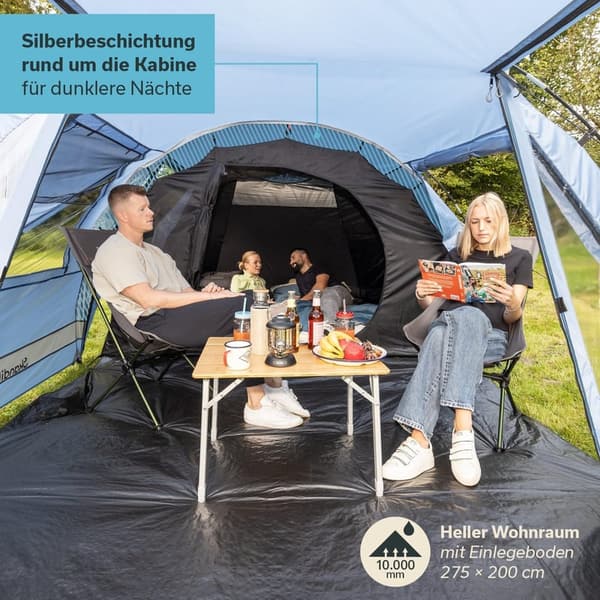 Skandika Kambo Familienzelt für 4-8 Personen, wasserdicht mit Schlafkabine