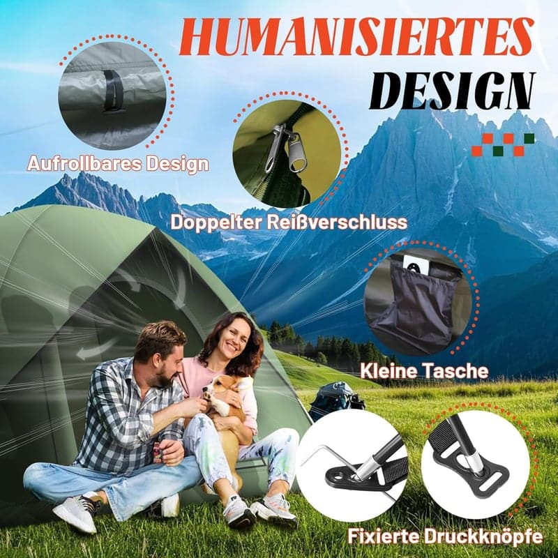 Ultraleichtes 2-3 Personen Kuppelzelt für Camping & Trekking