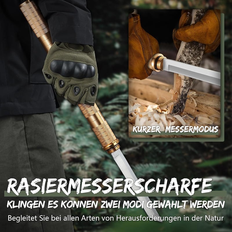 Survival-Messer D2 Stahl mit Multifunktionswerkzeugen für Männer