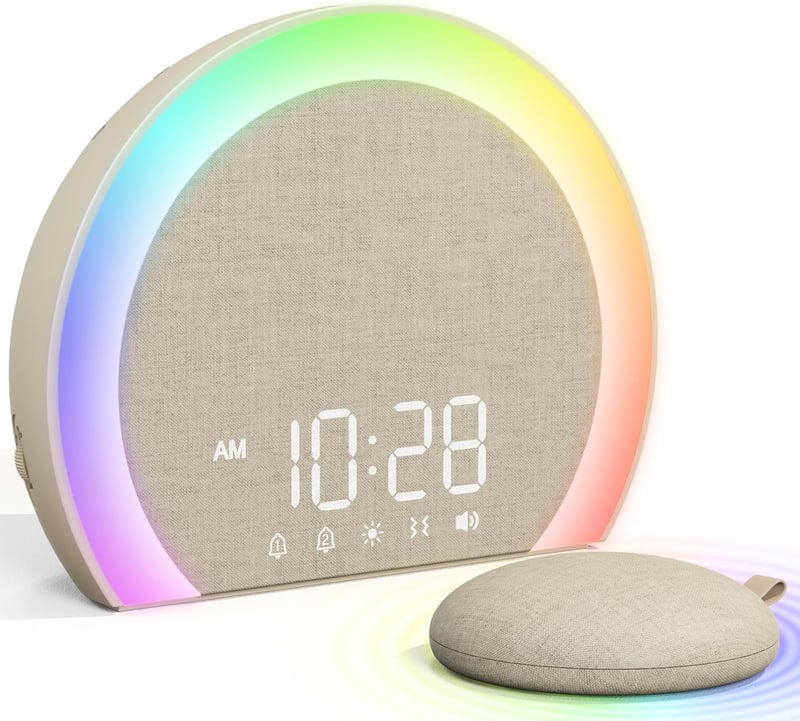 Extra lauter Vibrationswecker mit Nachtlicht und Doppelalarm für Kinder