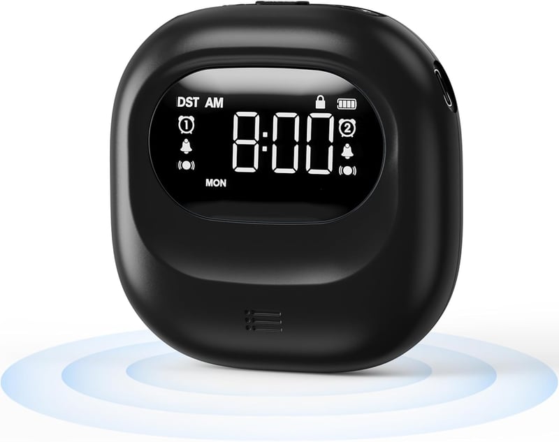 Vibrationswecker für Tiefschläfer – Kabellose digitale Uhr für Reisen