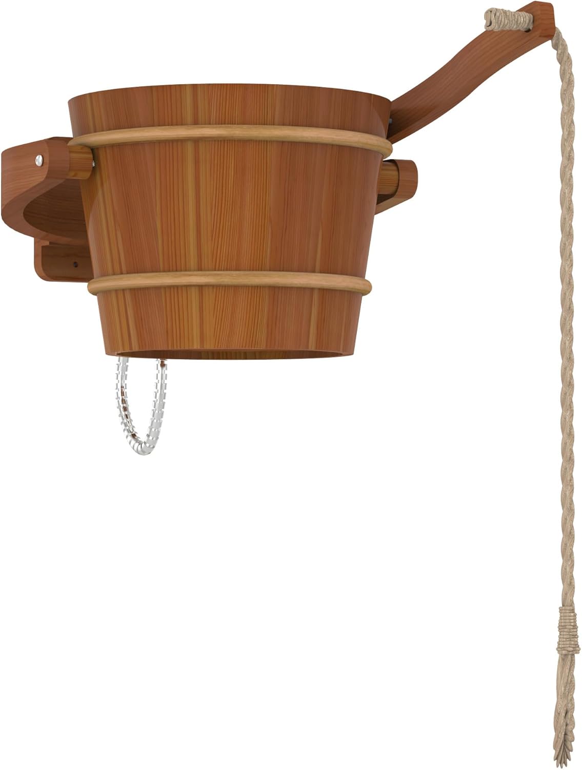 Montierbare Schwalldusche für die Sauna – 18 Liter, Zedernholz