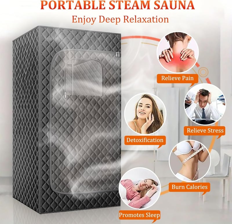 Mini Dampfsauna für Outdoor mit 3L Dampferzeuger & Saunastuhl