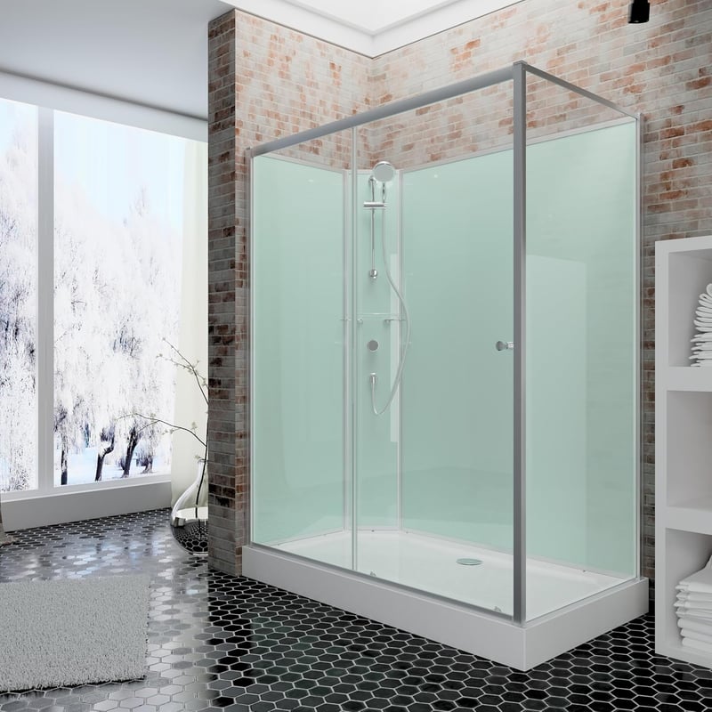 Komplettdusche Ibiza 120 x 80 cm mit 5 mm Sicherheitsglas