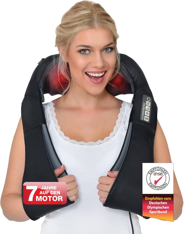 DONNERBERG® Nackenmassagegerät mit Wärme und 7 Jahren Garantie