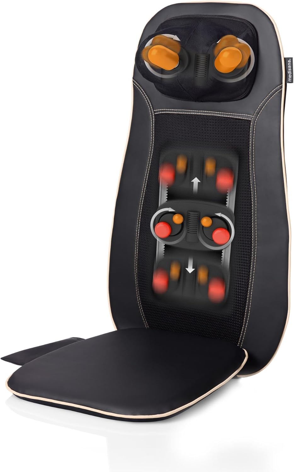 Shiatsu Massagesitzauflage mit Wärme und Rotlicht für Zuhause & Büro