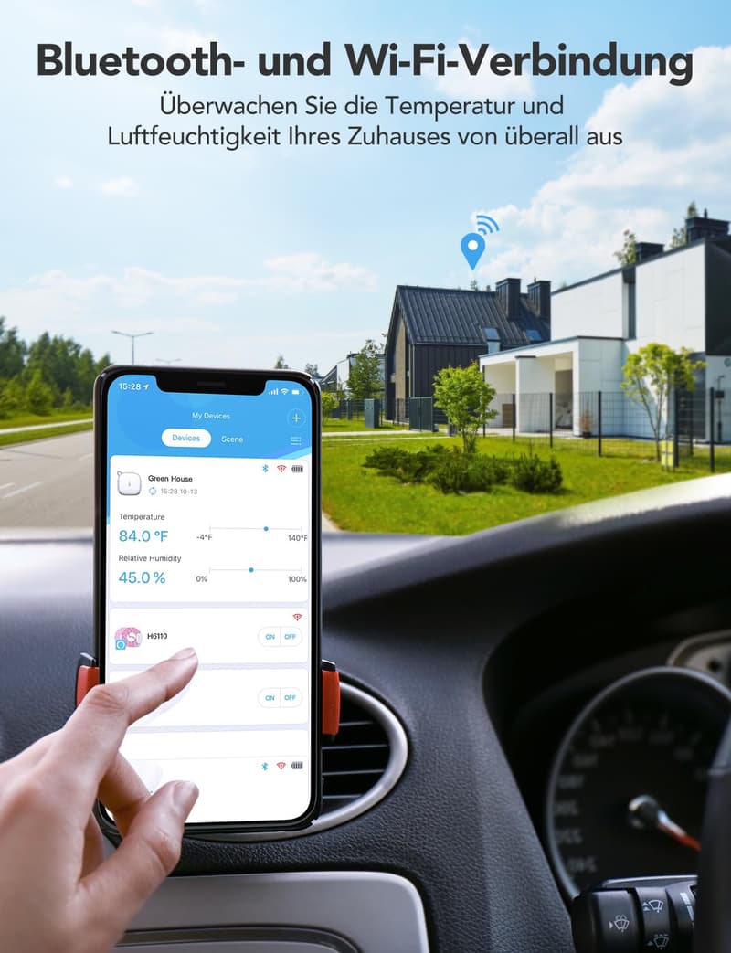 Govee WLAN Thermometer Hygrometer für Innenräume mit App-Benachrichtigung