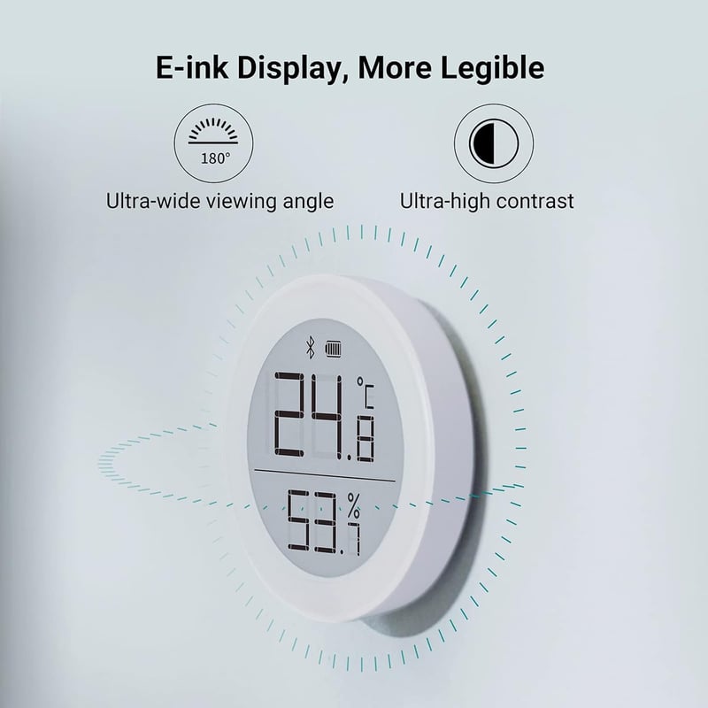 Digitaler Bluetooth Thermo-Hygrometer für Indoor mit E-Ink-Anzeige
