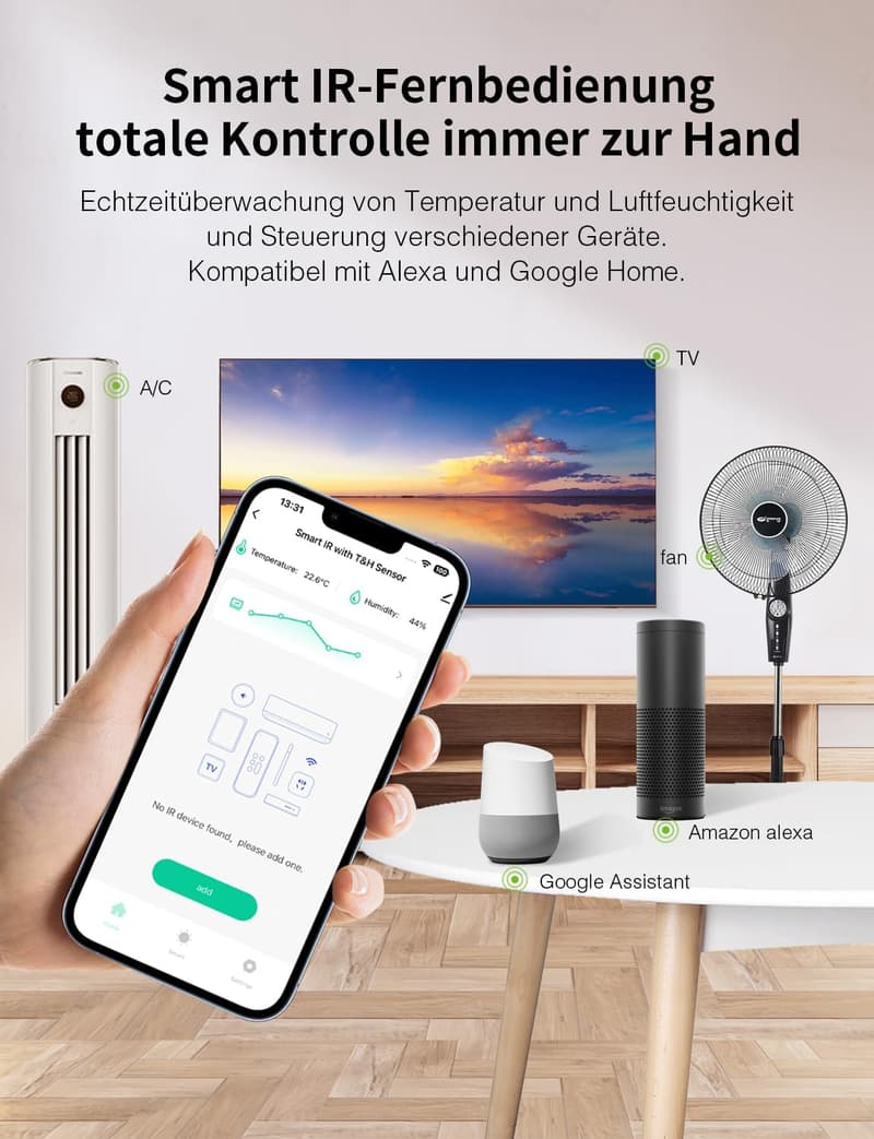 Smart WLAN Thermometer Hygrometer mit App-Alarm – 2er Pack