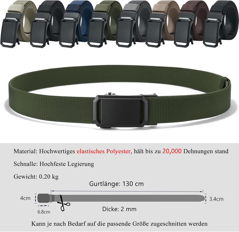 Verstellbarer elastischer Ratschen-Gürtel für Taillengrößen 70-125 cm