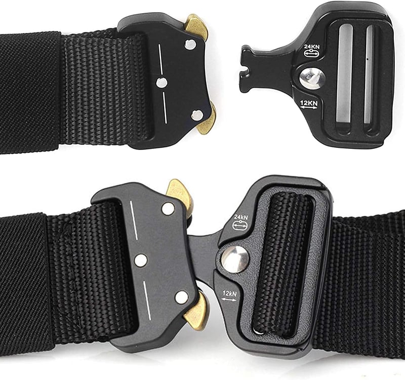 Unisex Gürtel Set in Armeegrün und Schwarz, Einheitsgröße für Herren