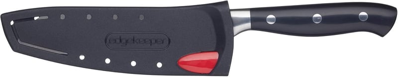 Edgekeeper Santokumesser 12cm, selbstschärfend, Edelstahl, schwarz
