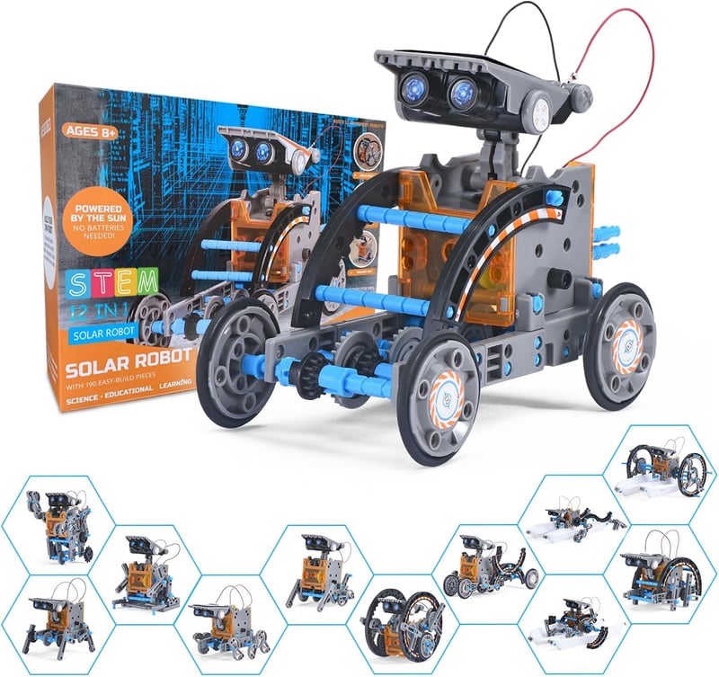 12-in-1 Solar Roboter Bausatz für Kinder ab 8 Jahren, Grau