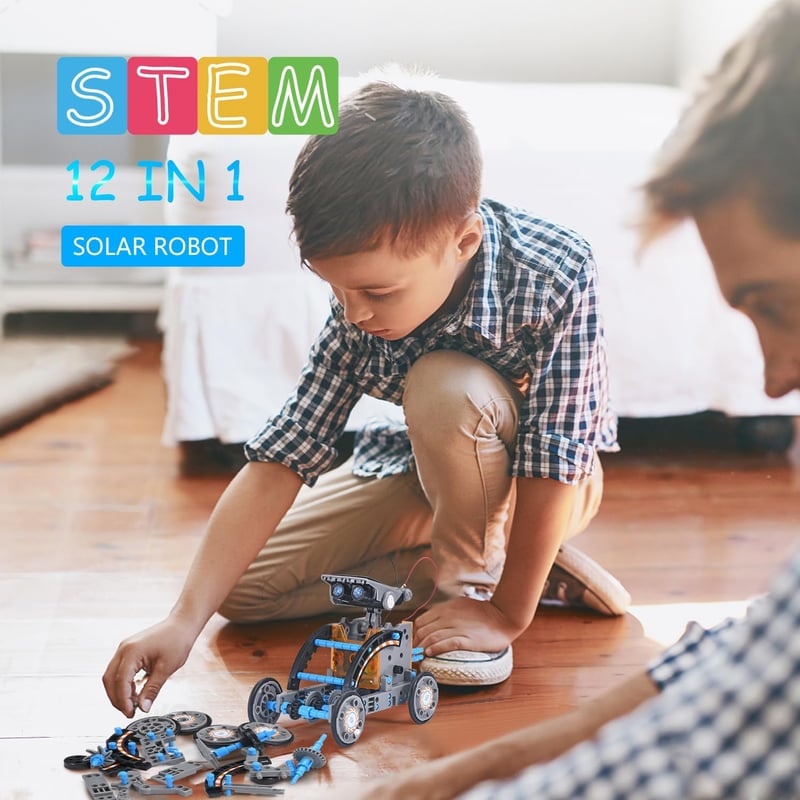 12-in-1 Solar Roboter Bausatz für Kinder ab 8 Jahren, Grau