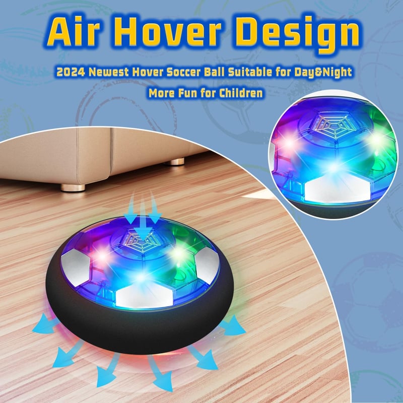 Wiederaufladbares 3-in-1 Hover Ball Set mit LED für Kinder ab 3 Jahren