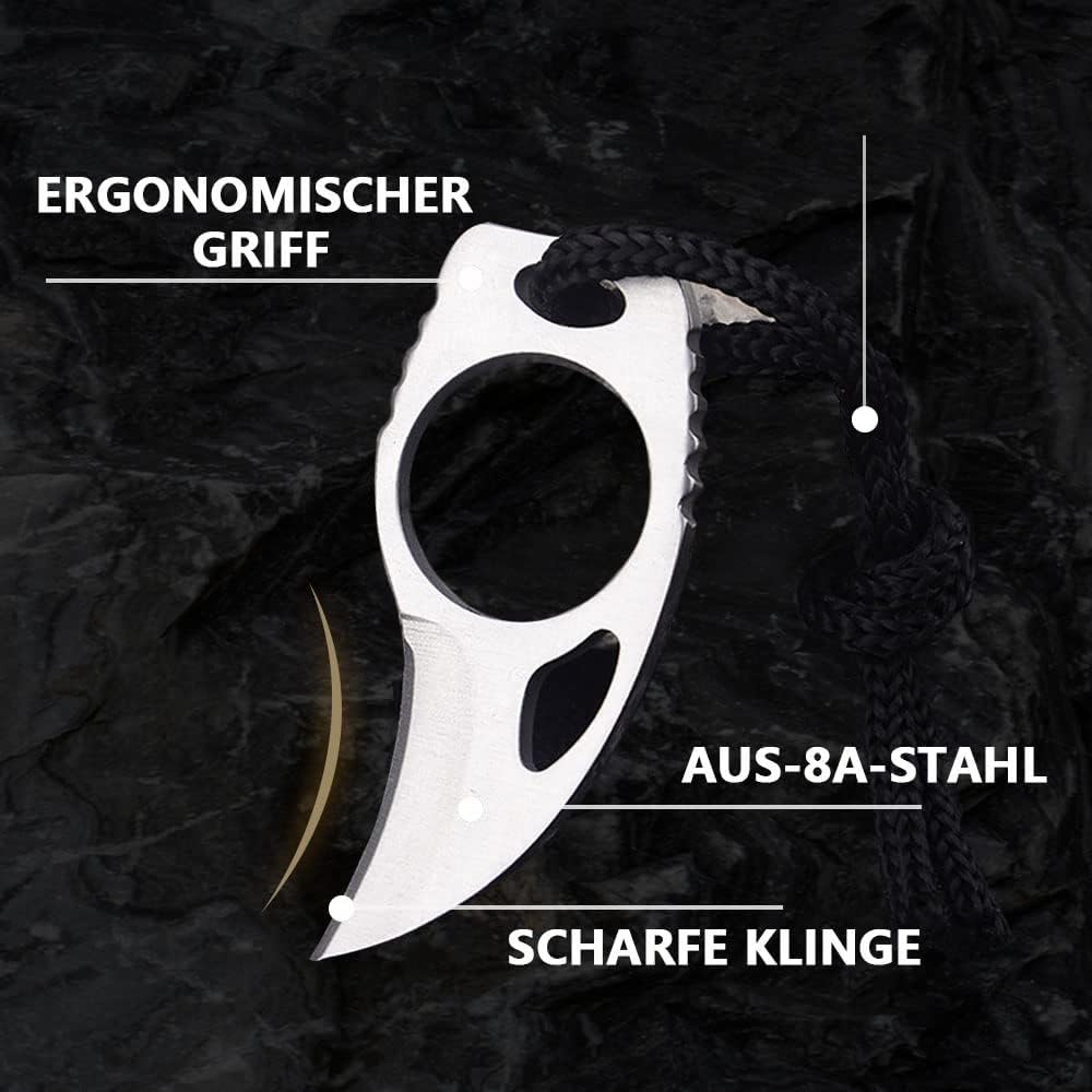 ProLeo 4er Set tragbare Edelstahl Klauenmesser für Outdoor und Selbstverteidigung