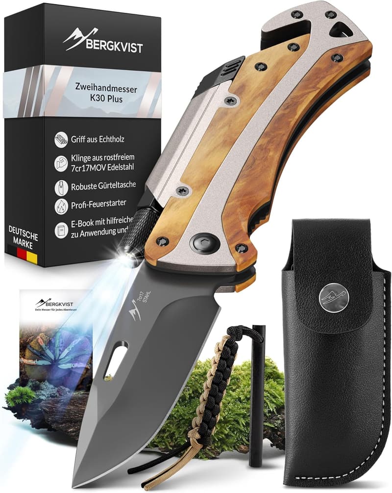 Bergkvist K30 Plus 5-in-1 Klappmesser für Outdoor-Aktivitäten