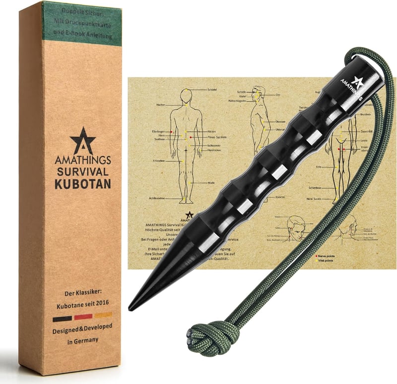 AMATHINGS Survival Kubotan – Extra starker Notfallhammer für Selbstverteidigung