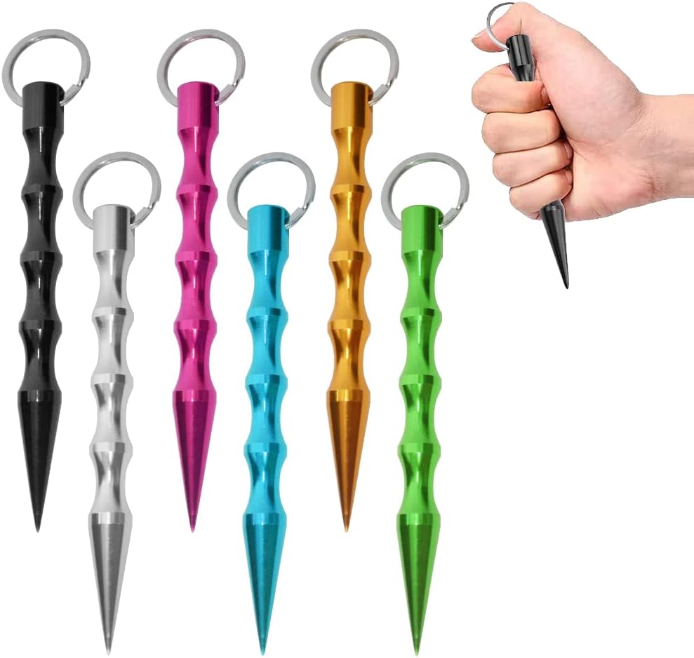 6er Set Kubotan Schlüsselanhänger für Selbstverteidigung für Frauen