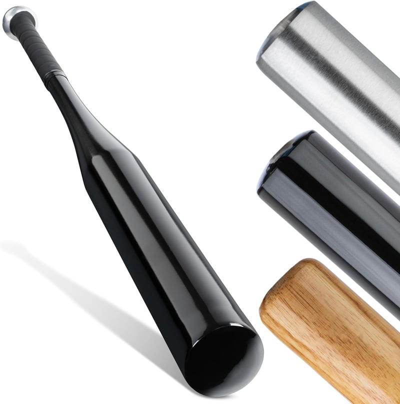 Baseballschläger aus Holz oder Aluminium mit rutschfestem Griff - 31 Zoll