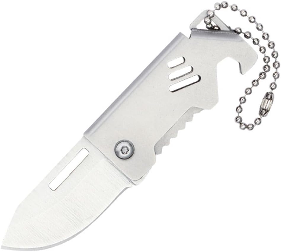 Mini-Klappmesser 3-in-1 aus Edelstahl mit Flaschenöffner 36 mm