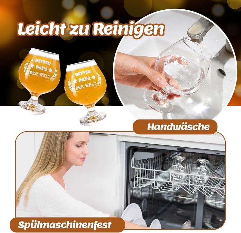 Personalisiertes Bierglas mit Gravur für Väter, 0,51L