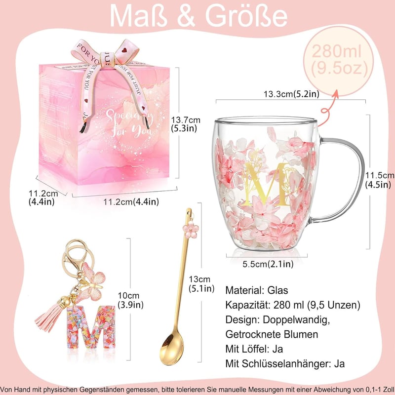Personalisierte doppelwandige Latte Macchiato Gläser für Frauen