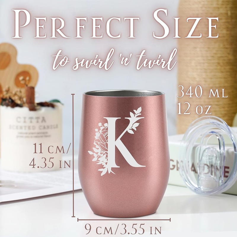 Personalisierter Thermobecher für Frauen – 340 ml in Roségold