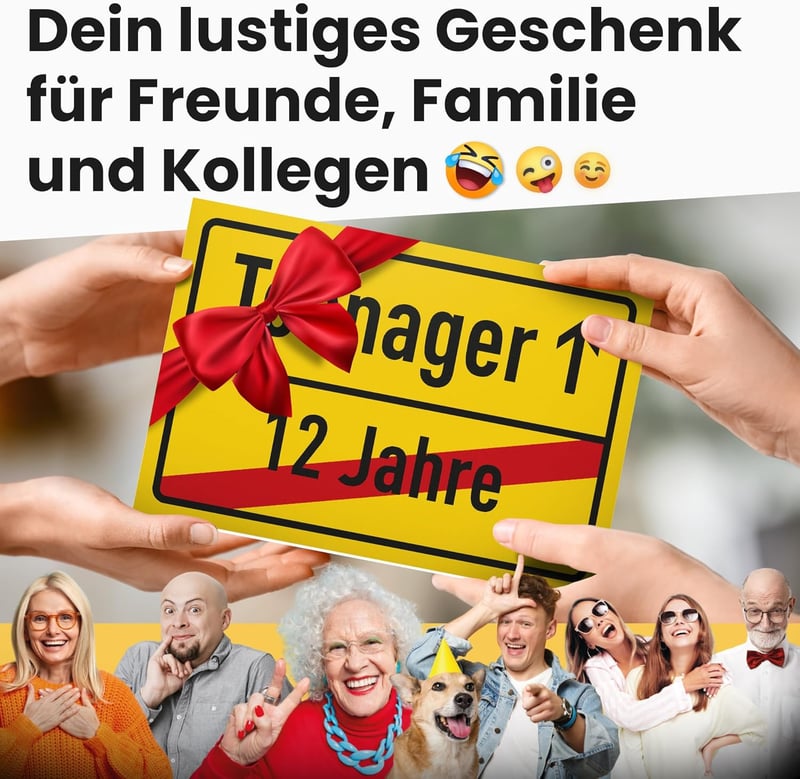 13. Geburtstag Schild 30 x 20 cm – Geschenkidee für Teenager