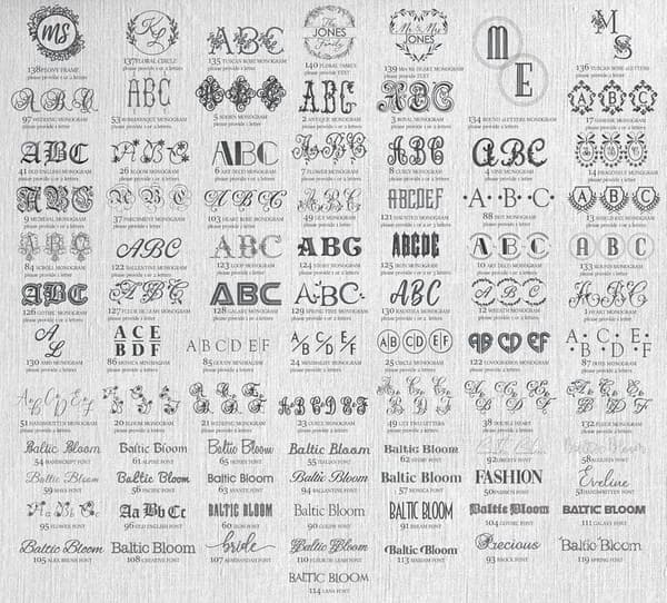 Personalisierte Monogramm-Servietten für Küche und Hochzeit (M)