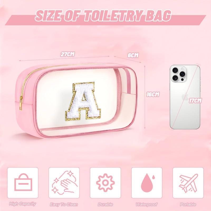 Wasserdichte Kulturtasche in Rosa - Praktisches Geschenk für Mädchen