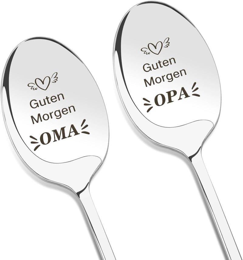 Personalisierte Gravur-Löffel im Doppelpack für Opa und Oma