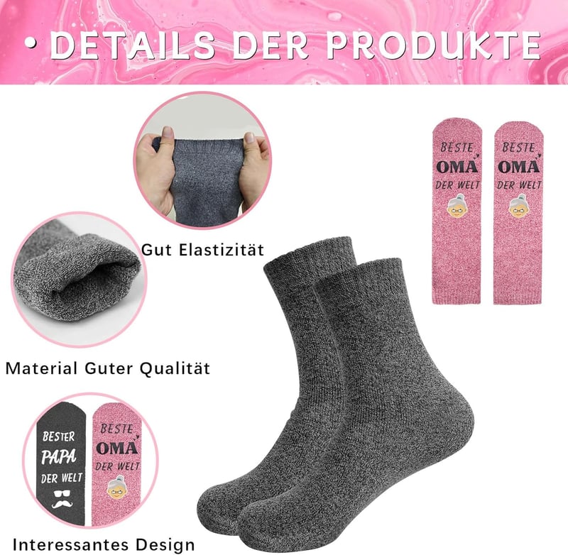 Gläser-Set für Opa und Oma mit Deckel und Strohhalm, 500ml