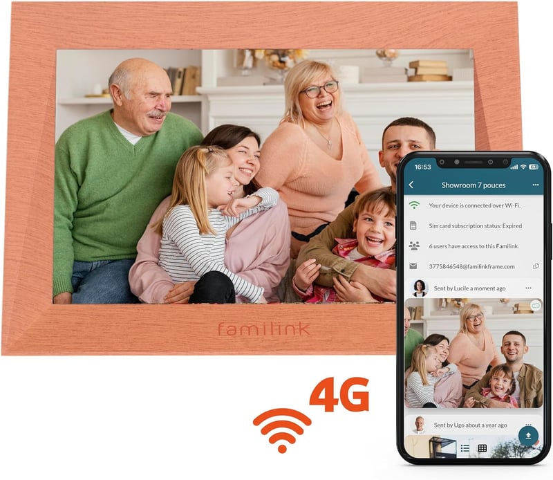 Digitaler 10 Zoll Fotorahmen für Senioren – 4G/Wi-Fi Bildsharing