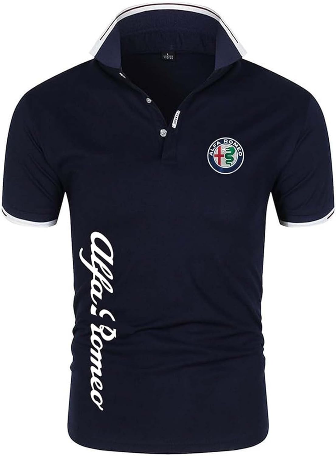 Sportliches Herren-Golf-Poloshirt mit Druck – Kurzarm Rugby-T-Shirt