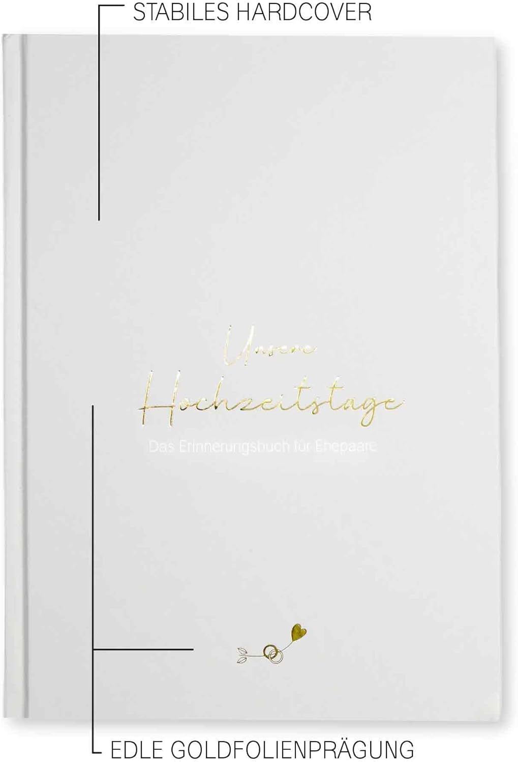 Hochzeitstag Tagebuch von LEAF & GOLD® | Hochzeitsgeschenk für Paare