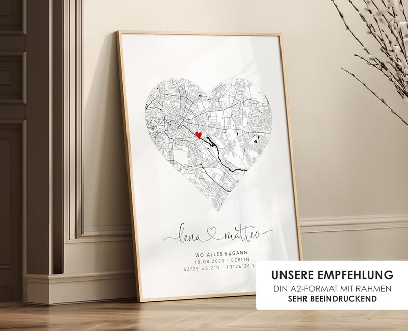 Personalisiertes Poster für Jahrestag - Geschenk für Paare