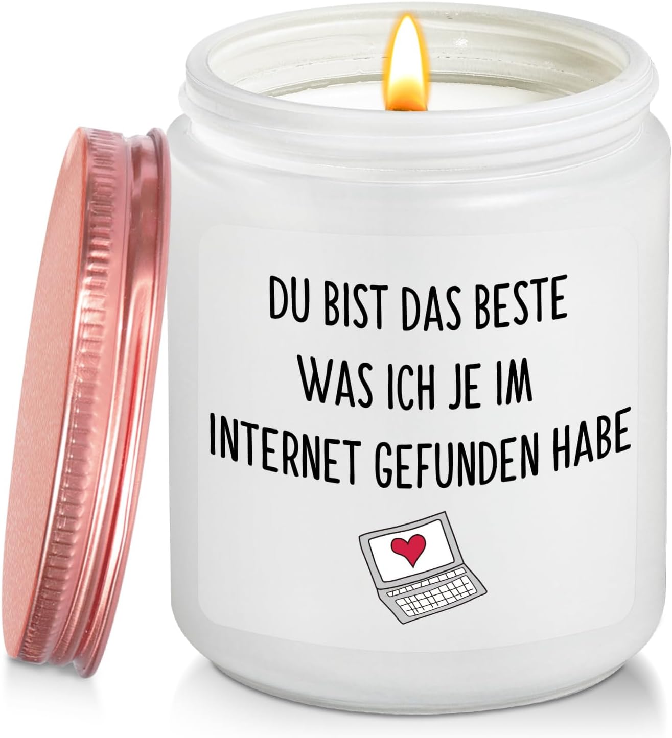 Lavendel Duftkerze für Paare – Geschenk zum Valentinstag