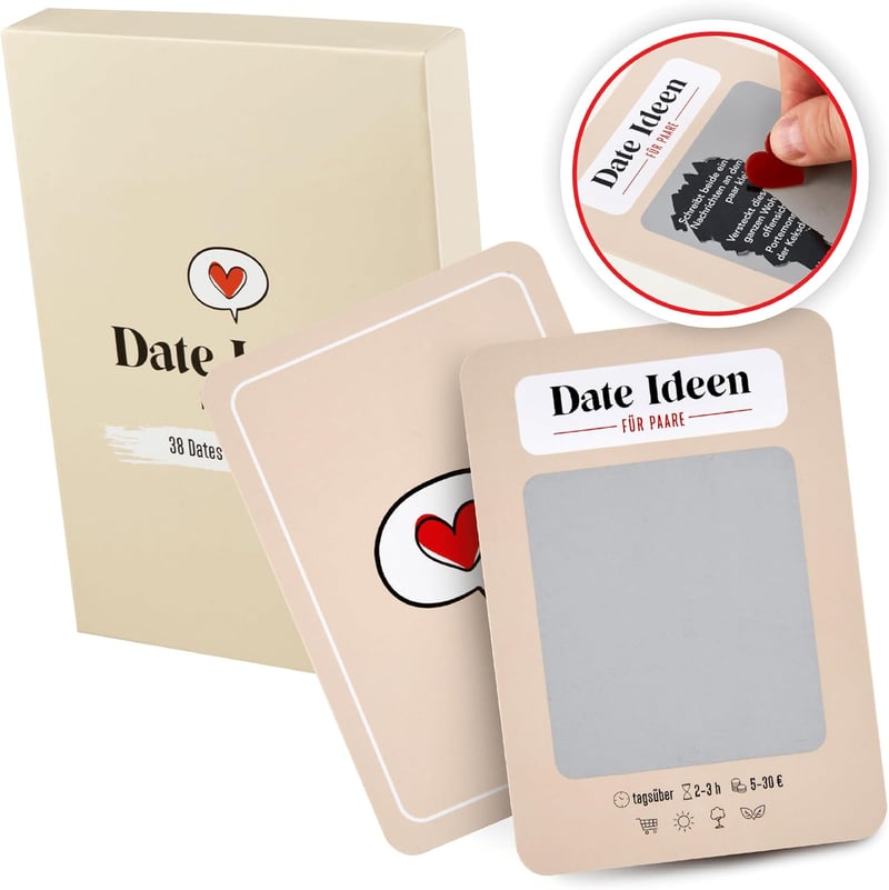 Freirubbel-Datekarten für Paare | Geschenkideen zum Jahrestag
