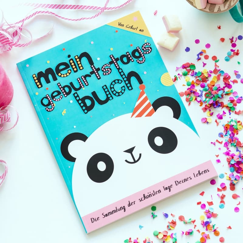 Geburtstagsbuch: Erinnerungsalbum für 0-18 Jahre mit Deko-Set