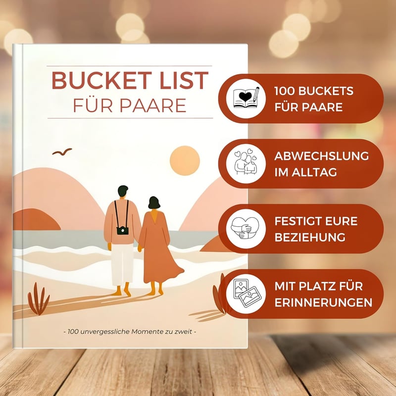 Bucket List für Paare – Euer Challenge Buch mit Date Ideen