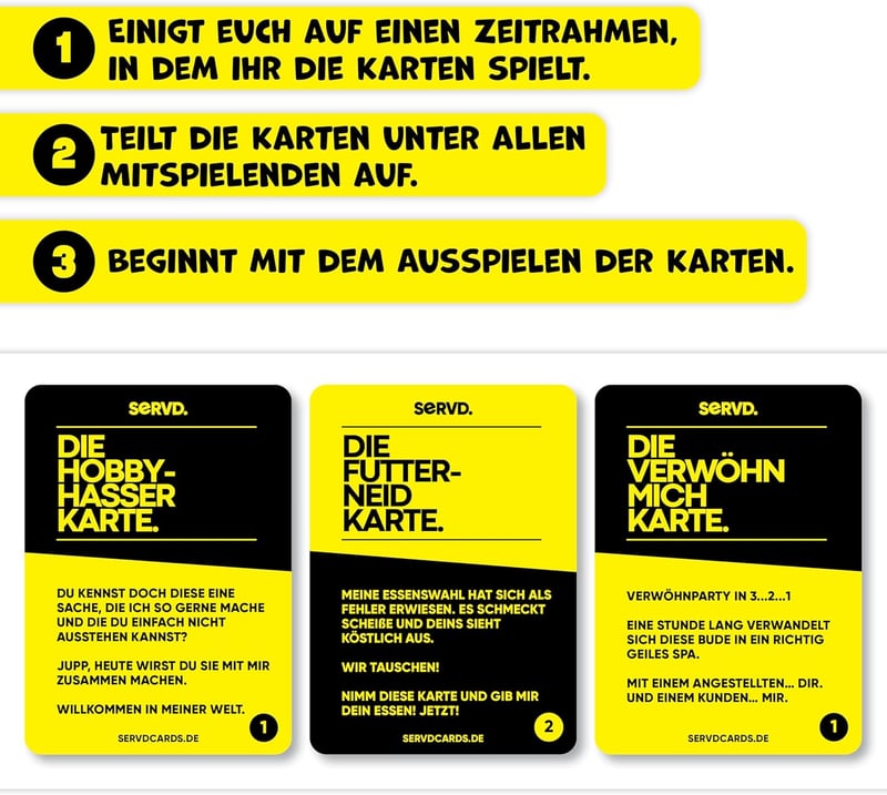 Real-Life Kartenspiel für Paare – SERVD