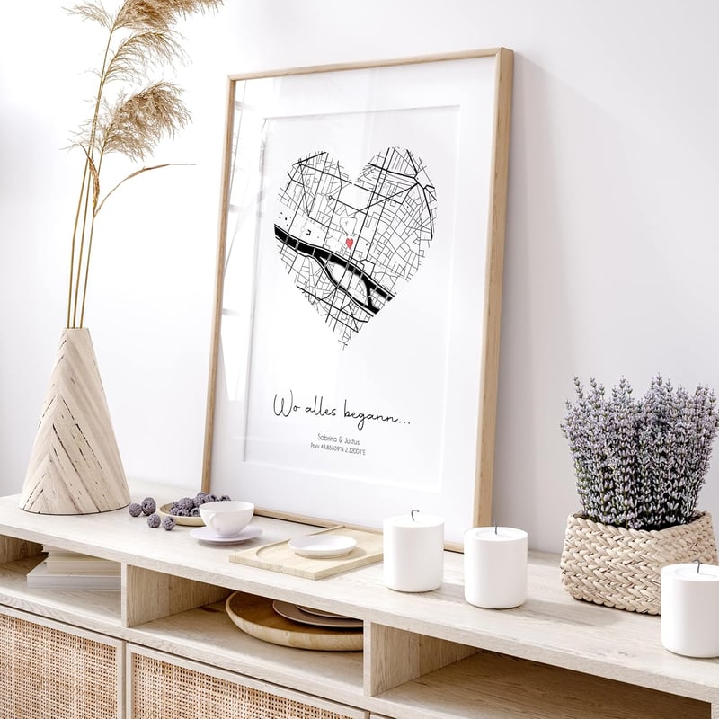 Personalisierte Koordinaten-Geschenke für Paare