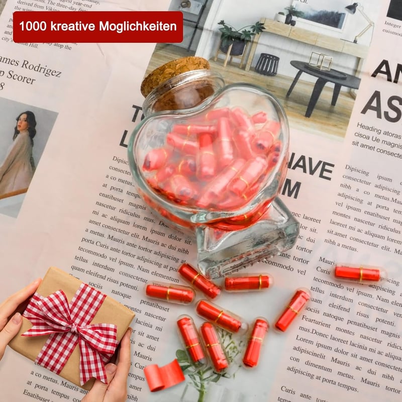 Personalisierte Nachricht Kapsel für den Jahrestag – Geschenk für Paare
